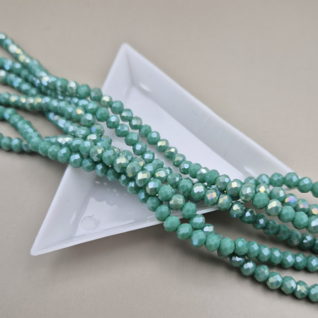 Verde/ Smarald - Margele 3x4mm fatetate turcoaz AB