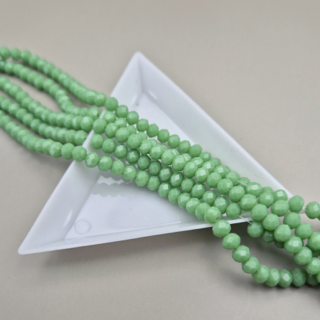 Verde/ Smarald - Margele 3x4mm fatetate verde opac