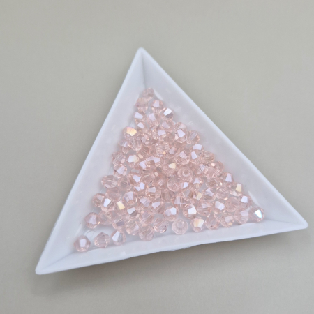 Biconice 4mm - Margele 4mm biconice roz AB