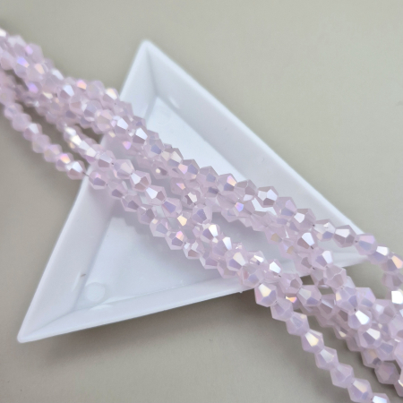 Roz - Margele 4mm biconice roz AB