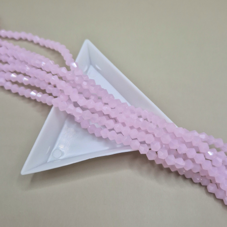 Biconice 4mm - Margele 4mm biconice roz mat