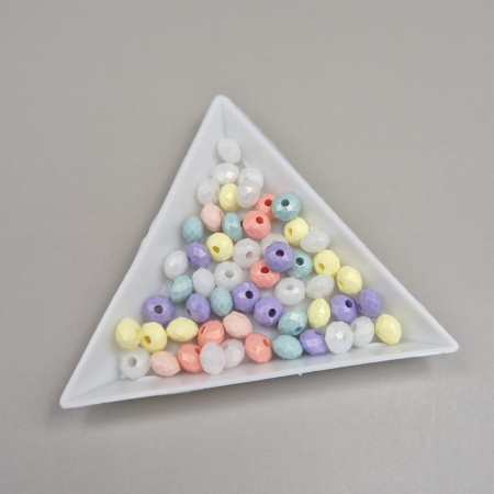 Accesorii Acrilice - Margele acril mix fatetate 4mm