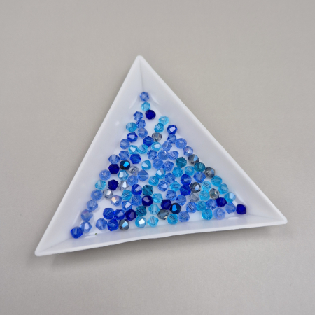 Biconice 3mm - Margele Biconice 3mm mix albastru