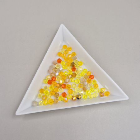 Biconice 3mm - Margele Biconice 3mm mix galben