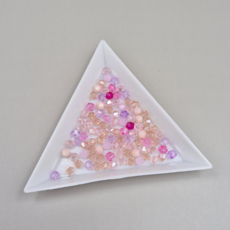 Biconice 3mm - Margele Biconice 3mm mix roz