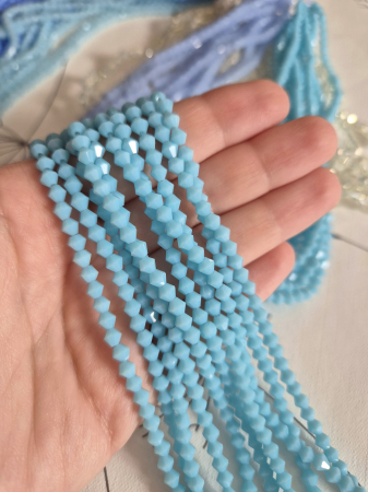 Margele - Margele Biconice 4mm Bleu opac