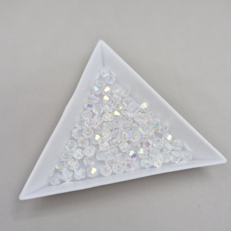 Clear/ Clear AB - Margele Biconice 4mm Clear MK