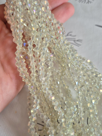 Galben/ Topaz - Margele Biconice 4mm Narcisa Ab