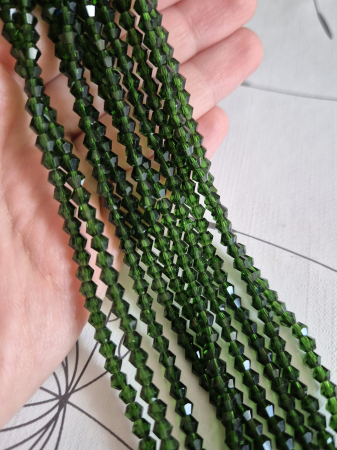 Biconice 4mm - Margele Biconice 4mm Verde olive