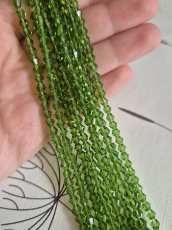 Margele - Margele Biconice 4mm Verde peridot