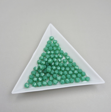 Verde/ Smarald - Margele Biconice 4mm Verde turcoaz opac
