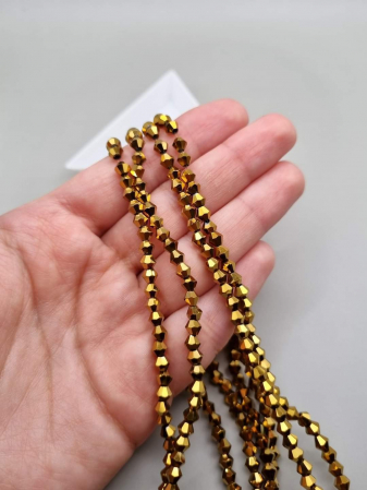 Auriu - Margele Biconice Auriu 4mm