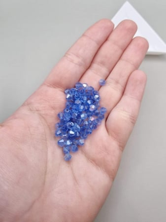 Biconice 4mm - Margele Biconice Bleu AB 4mm