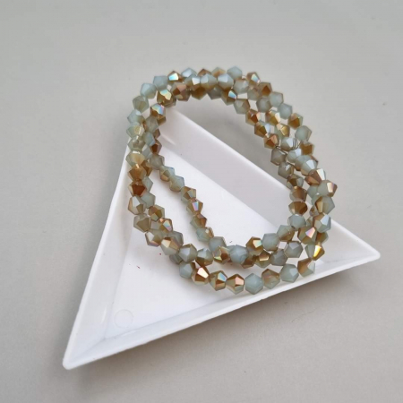 Biconice 4mm - Margele Biconice Bleu/amber AB 4mm