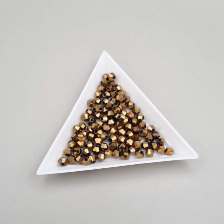 Margele - Margele Biconice Bronz 4mm