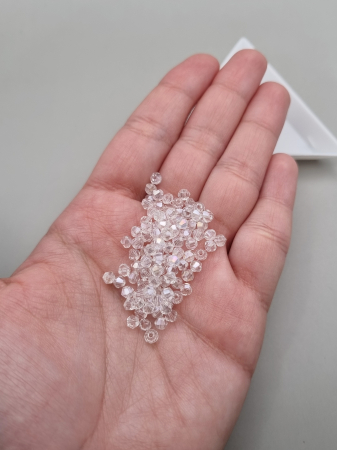 Biconice 3mm - Margele Biconice Clear AB 3mm