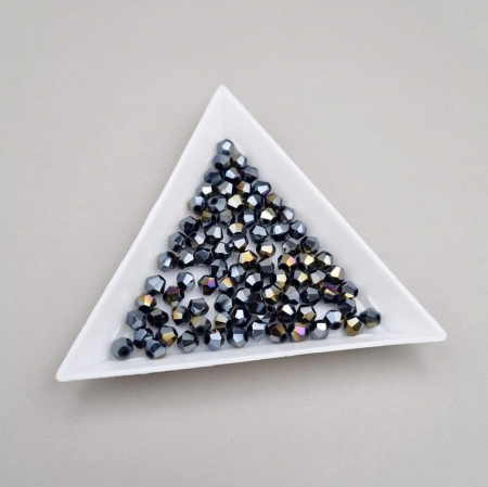 Gri/ Grafit - Margele Biconice Grafit AB 4mm