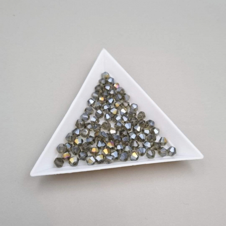 Gri/ Grafit - Margele Biconice Gri AB 4mm
