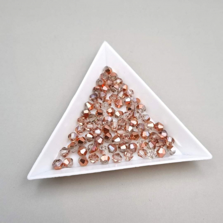 Auriu - Margele Biconice Rose gold 4mm