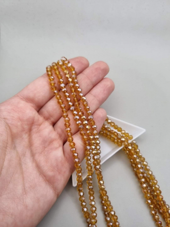 Fatetate 3x4mm - Margele fatatete Amber 3x4mm