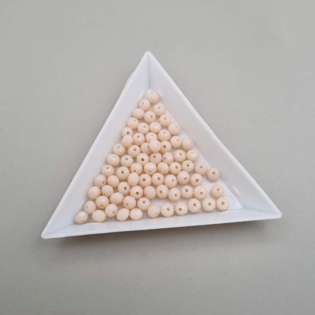 Ivoire - Margele fatetate Crem opac 3x4mm