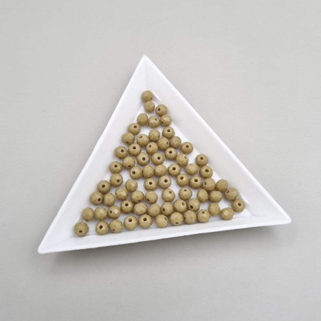 Margele - Margele fatetate Taupe  3x4mm