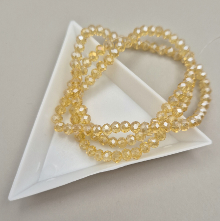 Fatetate 3x4mm - Margele fatetate 3x4mm topaz AB