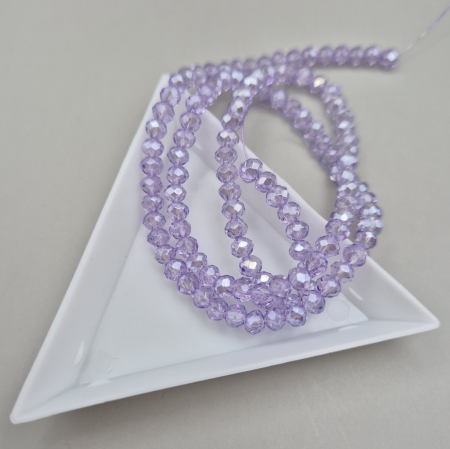 Mov/ violet - Margele fatetate 3x4mm violet AB