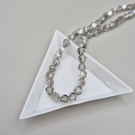 Gri/ Grafit - Margele fatetate 6mm grey