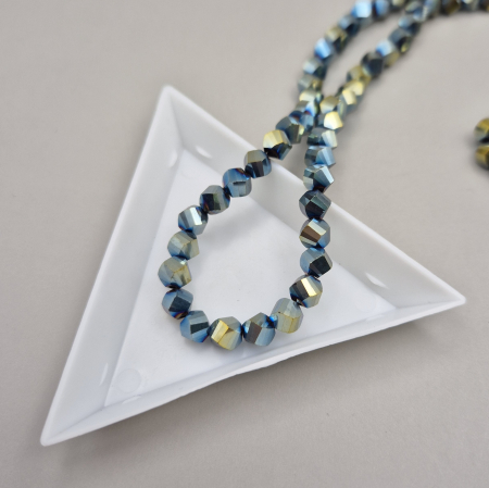 Alte forme - Margele fatetate 6mm verde metalizat