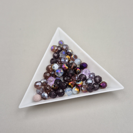 Mov/ violet - Margele fatetate 6x4mm mix mov