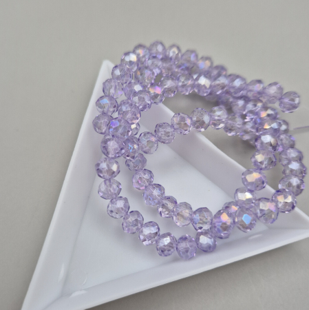 Mov/ violet - Margele fatetate 6x4mm violet AB