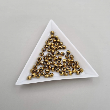 Auriu - Margele fatetate Auriu 3x4mm