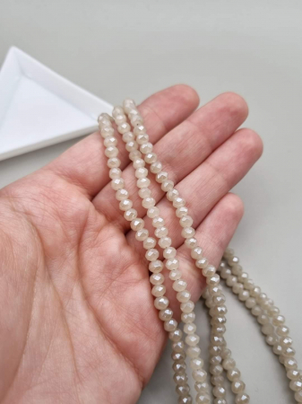 Ivoire - Margele fatetate Bej 3x4mm