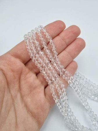 Clear/ Clear AB - Margele fatetate Clear 3x4mm