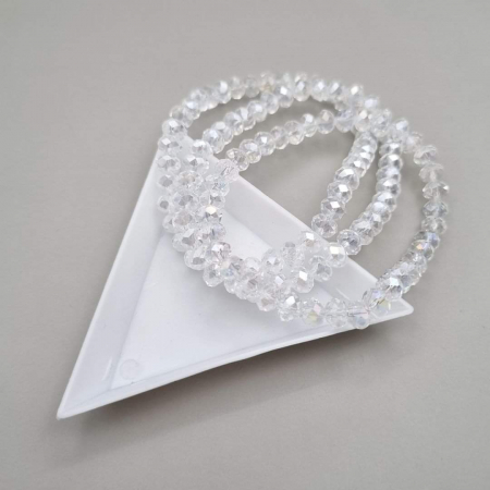 Fatetate 6x4mm - Margele fatetate Clear AB 6x4mm