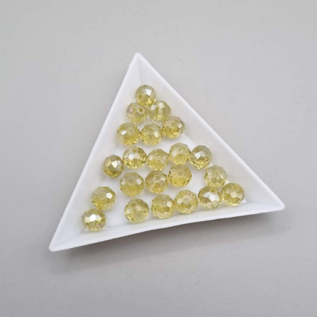 Margele - Margele fatetate Galben 8x6mm