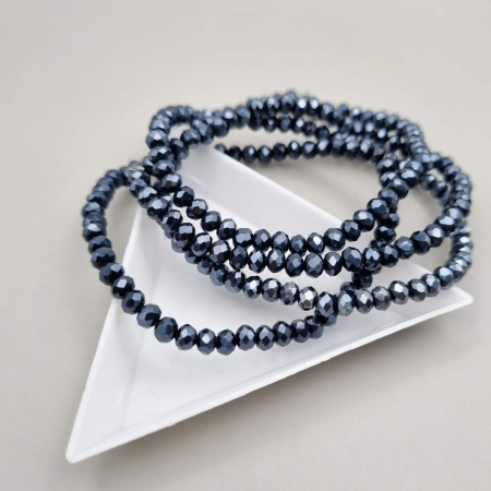 Gri/ Grafit - Margele fatetate Grafit 3mm