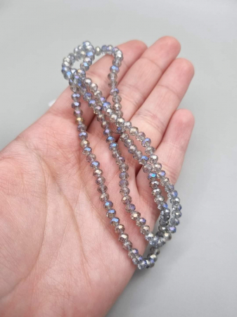 Gri/ Grafit - Margele fatetate Gri AB 3x4mm