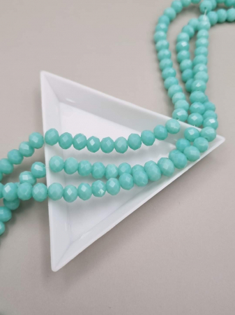 Fatetate 6x4mm - Margele fatetate Menta opac 6x4mm