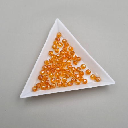 Fatetate 3x4mm - Margele fatetate portocaliu inchis AB 3x4mm