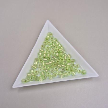 Margele Nisip - Margele nisip verde transparent ~4mm