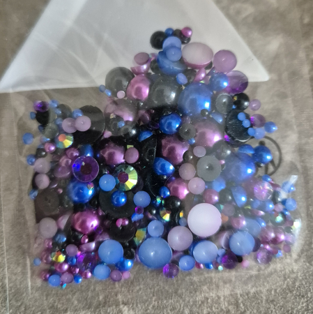 Jumatati perle - Mix jumatati perle/strasuri 10 grame