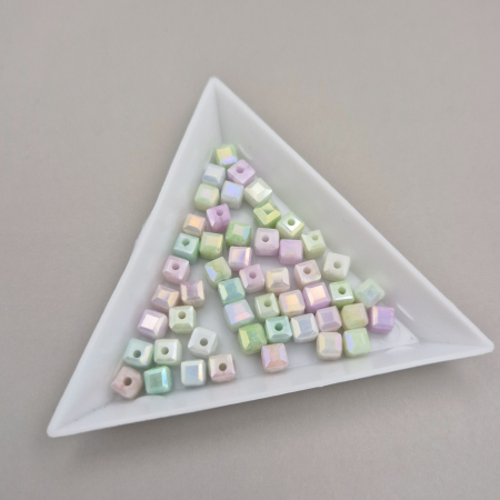 Alte forme - Mix margele cub 4mm - 30 buc/set