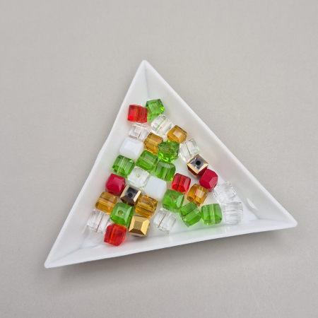 Auriu - Mix margele cub 6mm