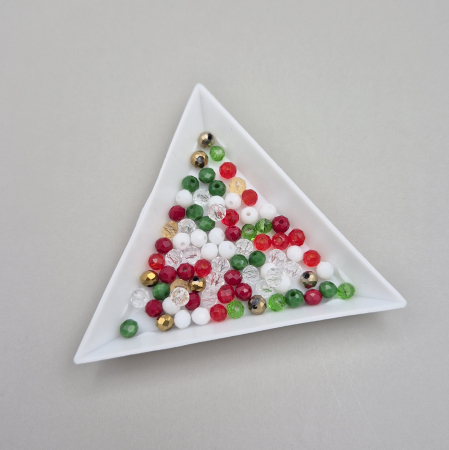 Clear/ Clear AB - Mix margele fatetate 3x4mm