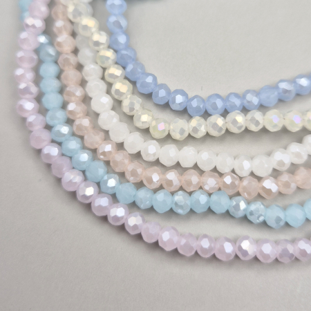 Roz - Mix margele fatetate - 6 seturi ~720 buc