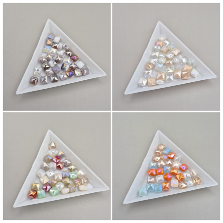 Alte forme - Mix margele patrate 6mm - 30 buc/set