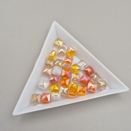 Alte forme - Mix margele patrate 6mm - 30 buc/set