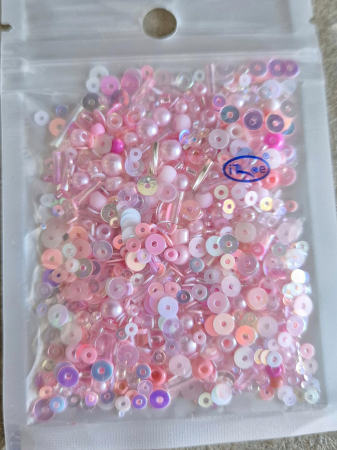 Paiete 8mm - Mix paiete/margele roz AB